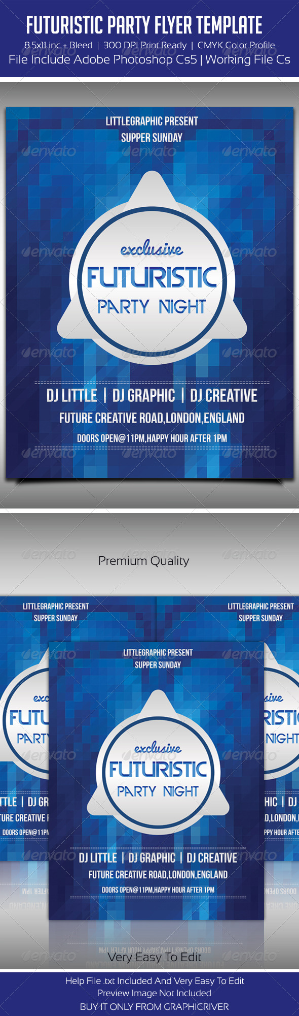 Future Flyer Template 3 - Clubs & Parties Events