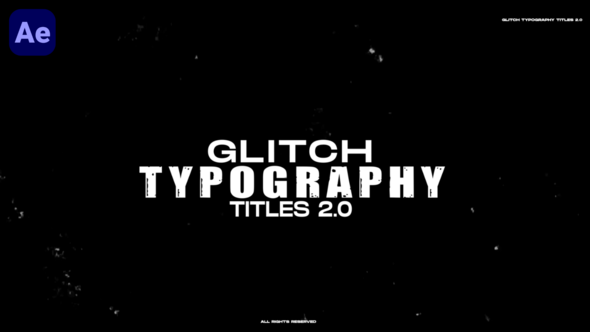 Glitch Typography Titles 2.0 Titles template preview