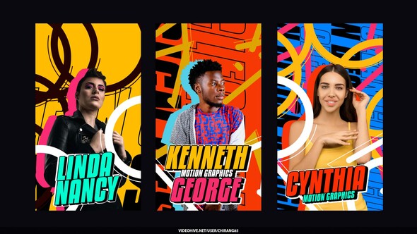 Animated Motion Poster Stories Openers template preview