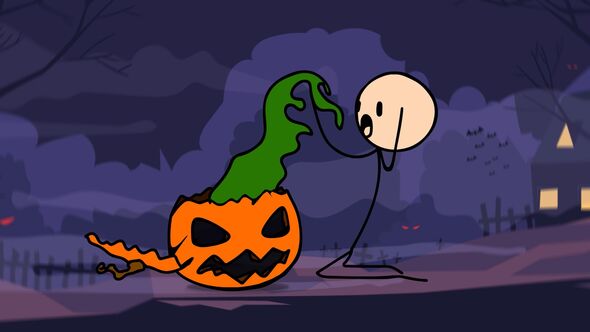 Stickman Halloween Logo Reveal Openers template preview