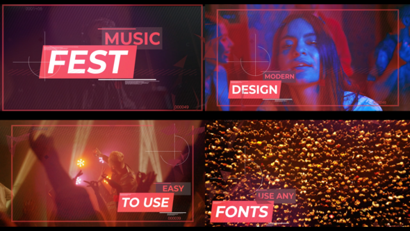 Music Fest for After Effects Openers template preview