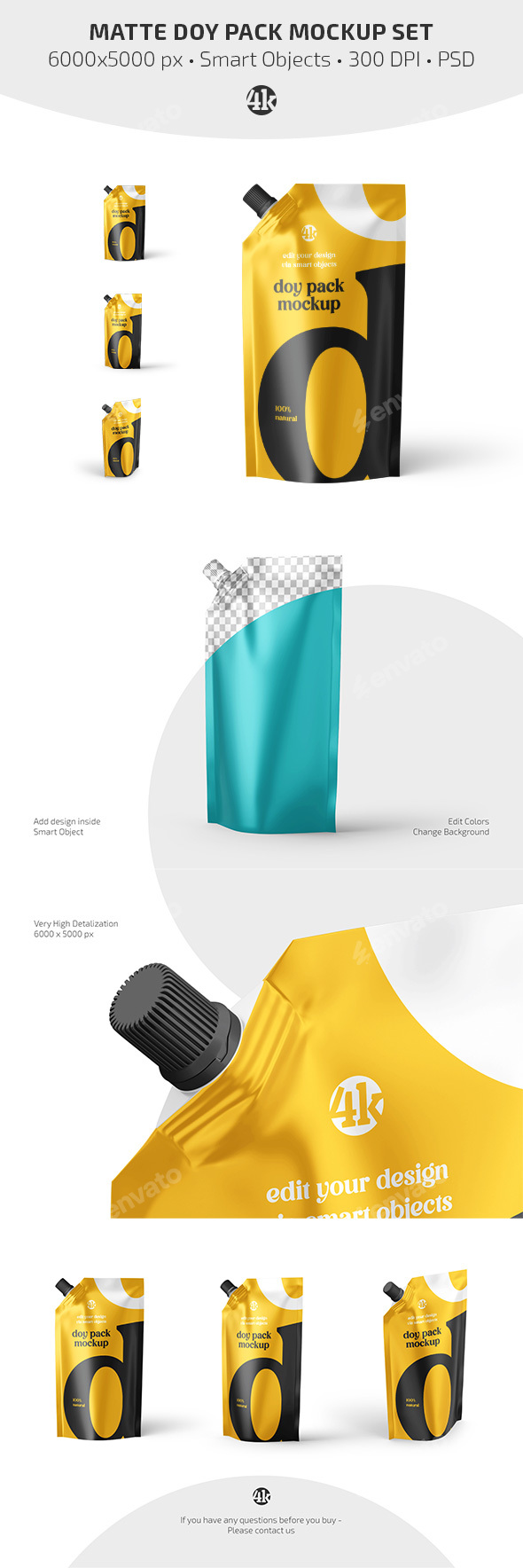Matte Doy Pack Mockup Set