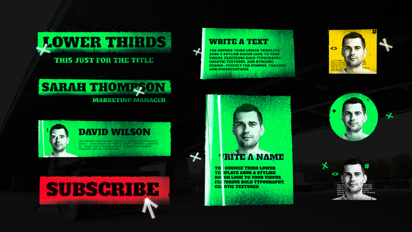 Modern Lower Third Elements template preview