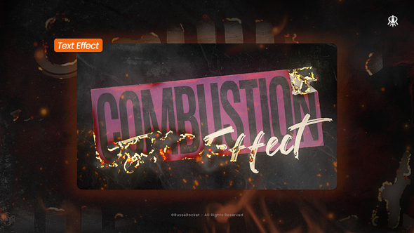 Combustion Text Titles template preview