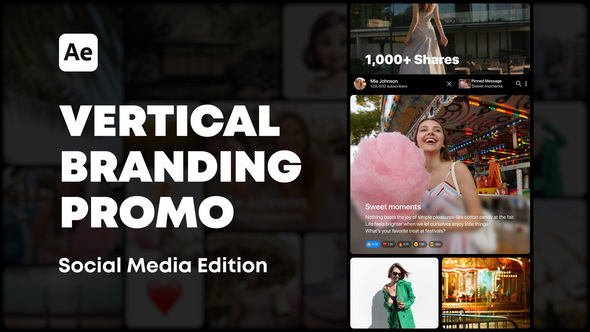Vertical Social Media Branding Promo Openers template preview