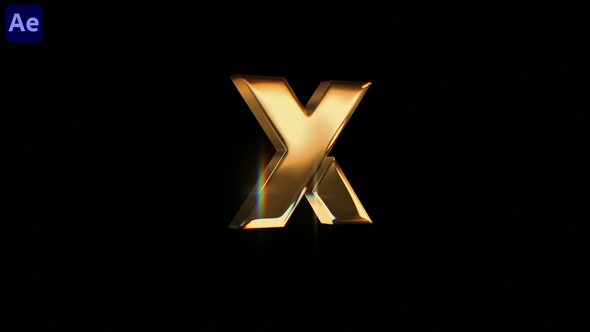 Gold Logo Opener Logo Stings template preview