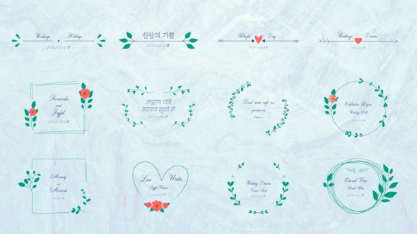 Wedding And Holidays Animations for After Effects Titles template preview