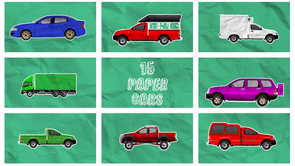 Unfold Cars Collection Elements template preview