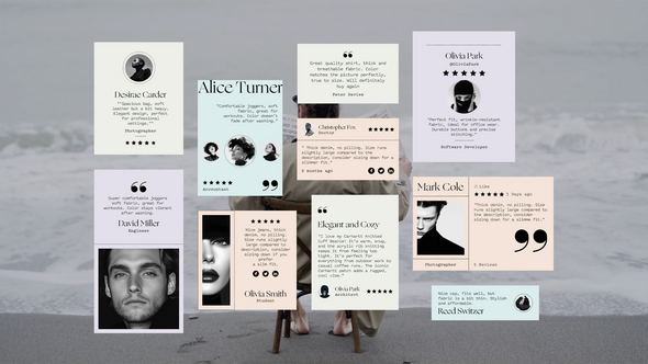 Testimonials, Reviews & Quotes - After Effects Template Elements template preview