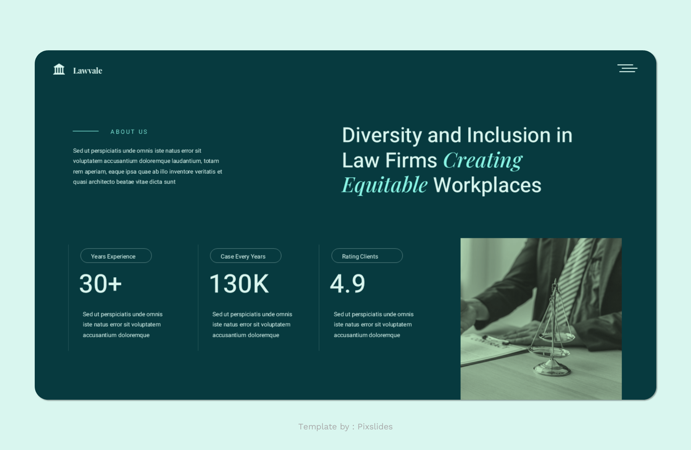 Lawvale - Law Firm PowerPoint Presentation Template, Presentation Templates