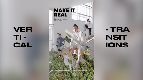 Vertical Title Transitions Titles template preview