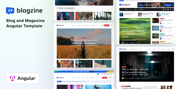 Blogzine – Angular Blog and Magazine Template