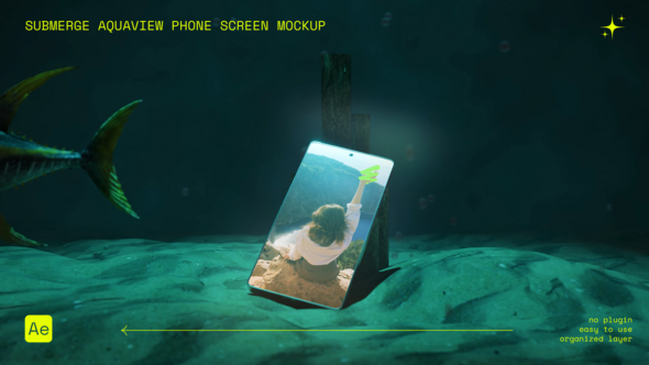 Submerge AquaView Phone Screen Mockup Product Promo template preview