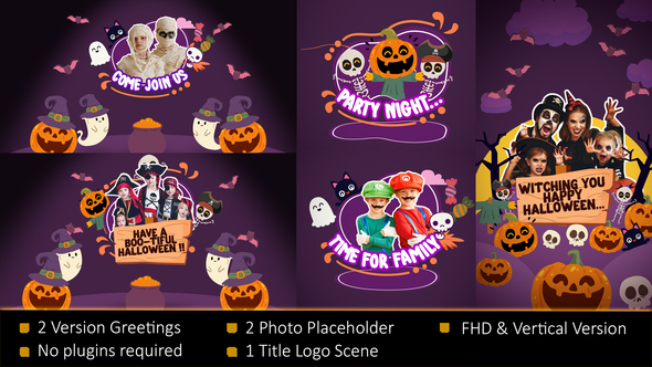 Cute Halloween Greetings Openers template preview