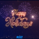 Happy Holidays Gold Line Flares Black Happy Holidays Gold Line Flares Black - VideoHive Item for Sale