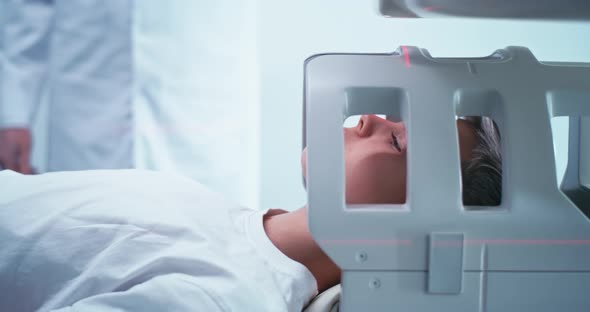 Child at End of Brain MRI Procedure alt