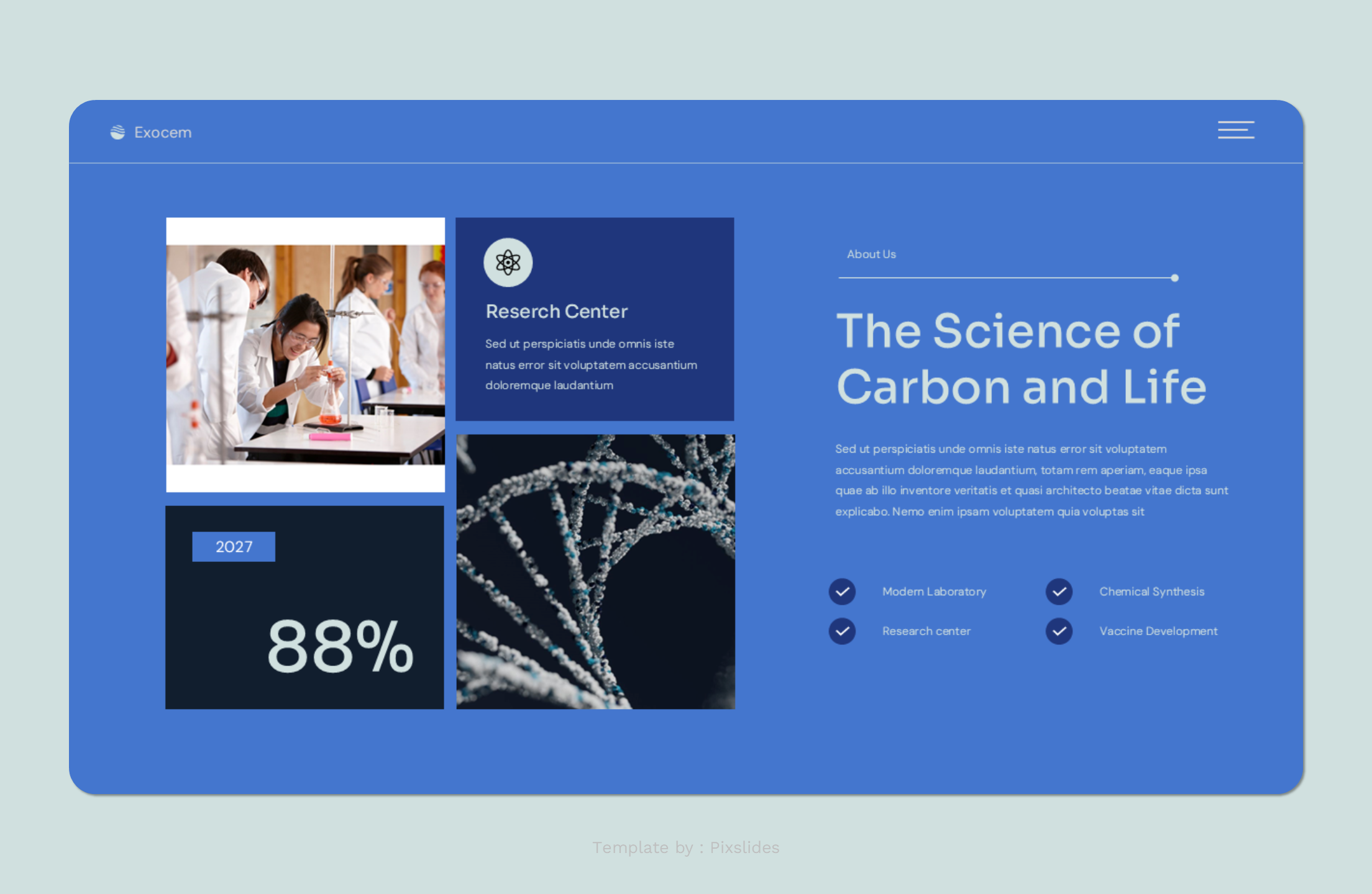 Exocem - Chemistry PowerPoint Presentation Template, Presentation Templates