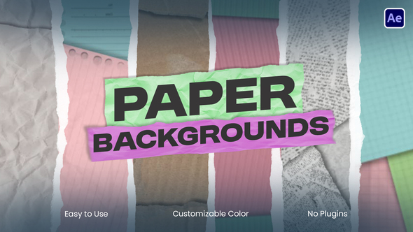 Vertical Paper Backgrounds Elements template preview