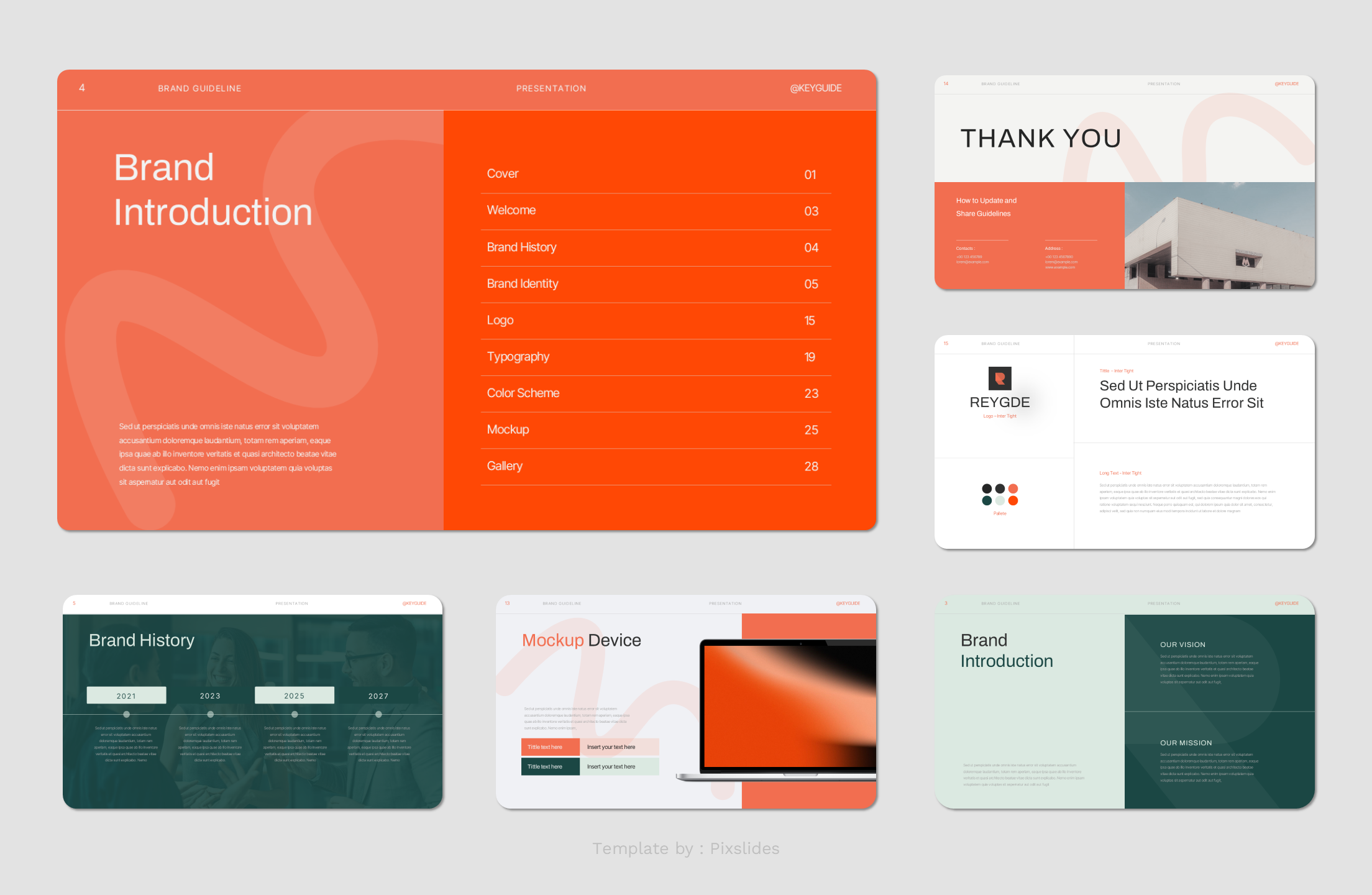Keyguide - Brand Guideline Keynote Presentation, Presentation Templates
