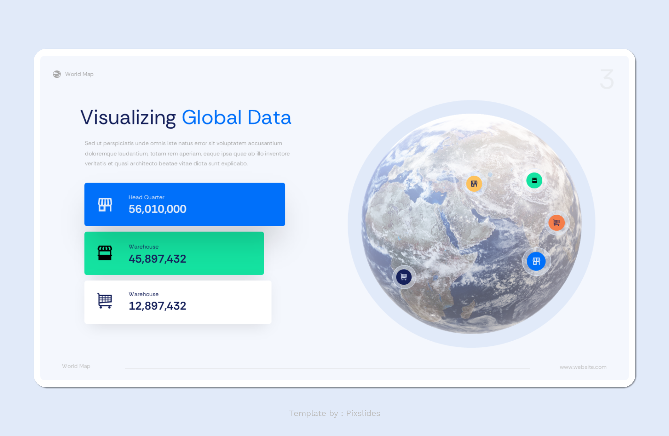 World Maps Infographics PowerPoint Template, Presentation Templates
