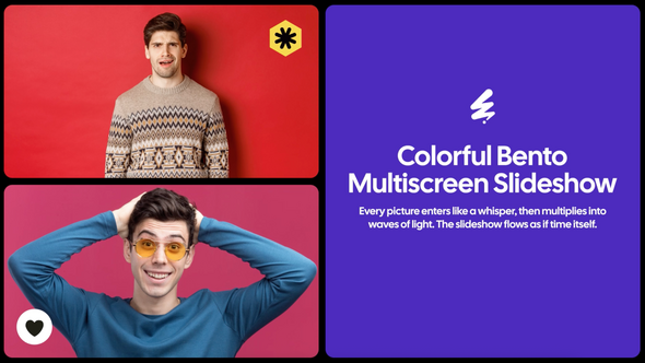 Bento Colorful Slideshow Openers template preview