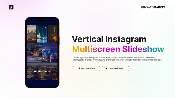 Instagram Multiscreen Slideshow Openers template preview