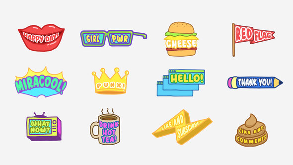 Cartoon Titles Titles template preview