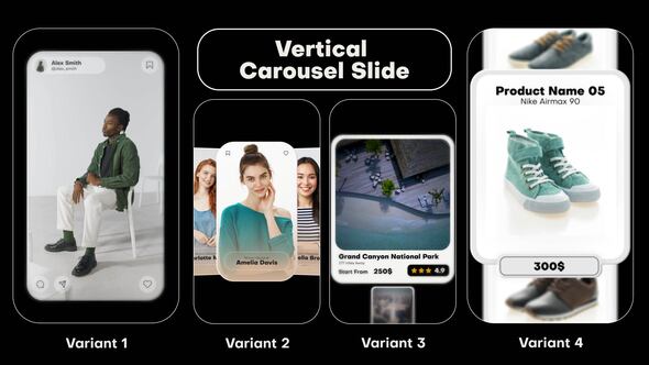 Vertical Carousel Slide Openers template preview