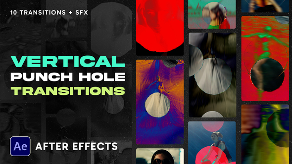 Vertical Punch Hole Transitions Elements template preview