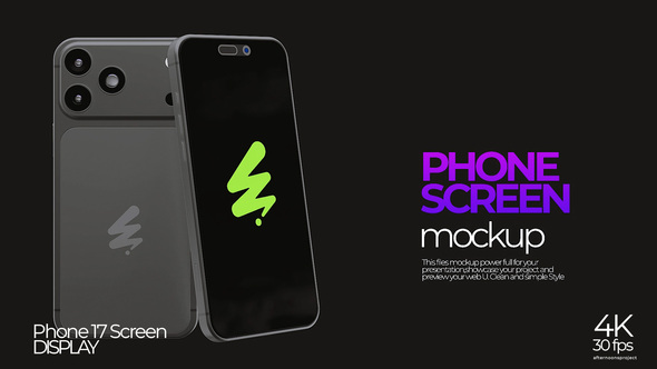 Phone 17 Mockup Screen Product Promo template preview