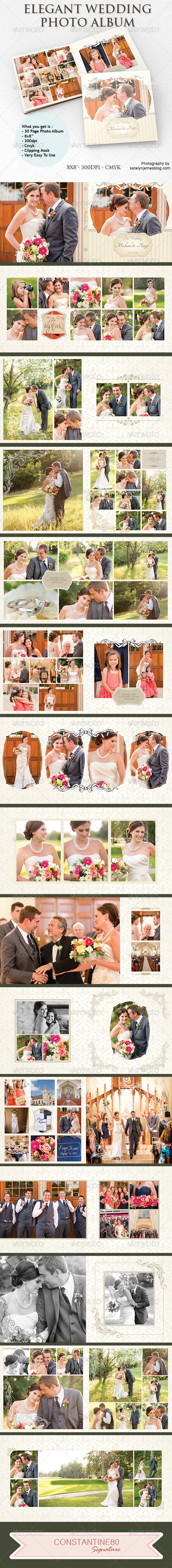 Elegant Wedding Photo Album - Photo Albums Print Templates