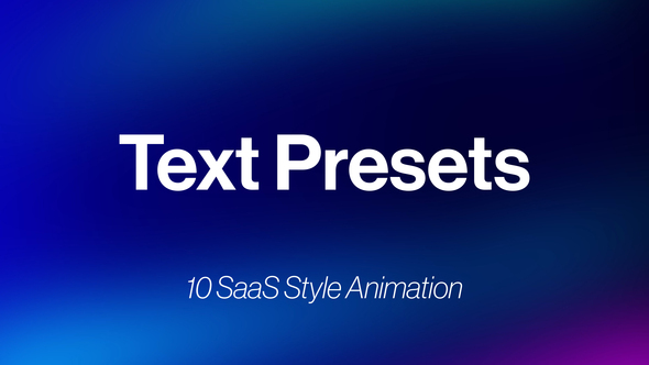 Text Presets Titles template preview