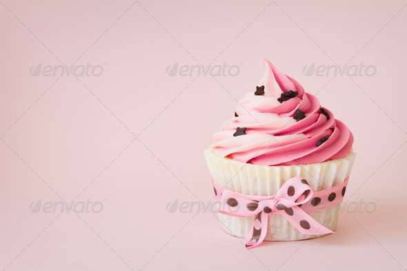 Pink cupcake - Stock Photo - Images