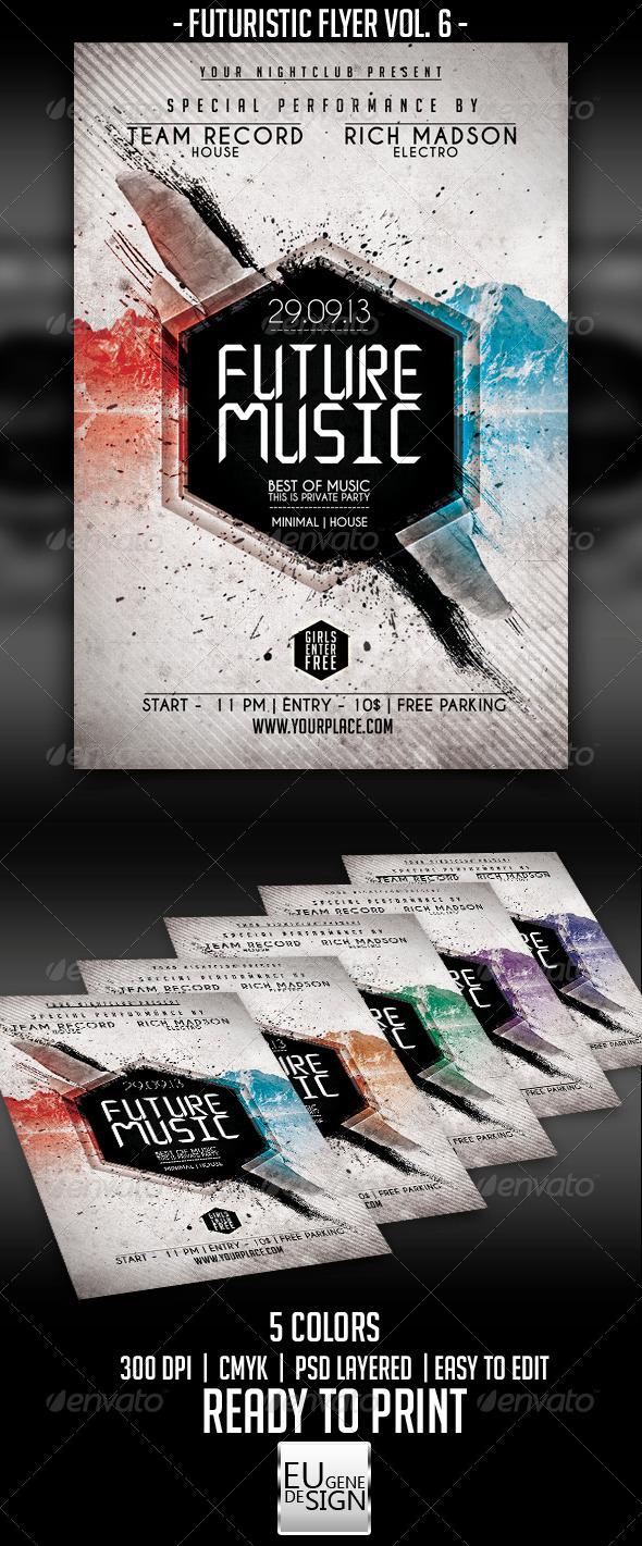 Futuristic Flyer Vol. 6 - Clubs & Parties Events