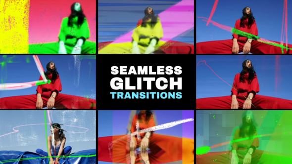 Grunge Glitch Seamless Transitions for After Effects Elements template preview