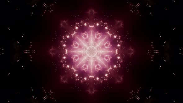 Warm Color Kaleidoscope Light Star Background 4K Loop alt
