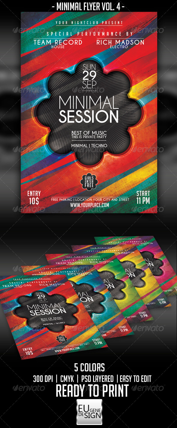 Minimal Flyer Vol. 4 - Clubs & Parties Events