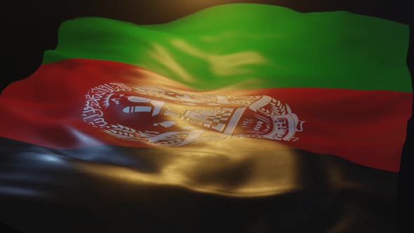 Afghanistan Flag Low Angle View