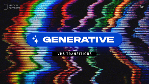 Generative VHS Transitions | Vertical | After Effects Elements template preview