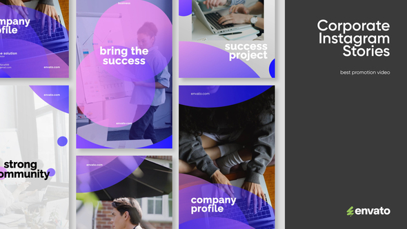 Corporate Instagram Stories Openers template preview