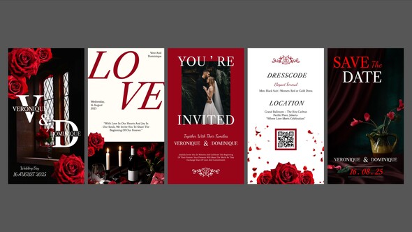 Creative Instagram Reels Wedding Invitation Openers template preview