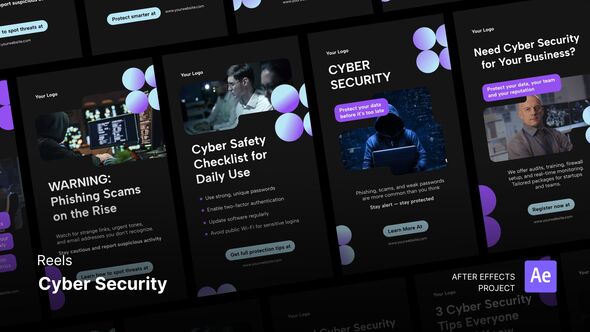 Reels - Cyber Security Product Promo template preview