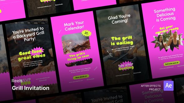 Reels - Grill Invitation Product Promo template preview