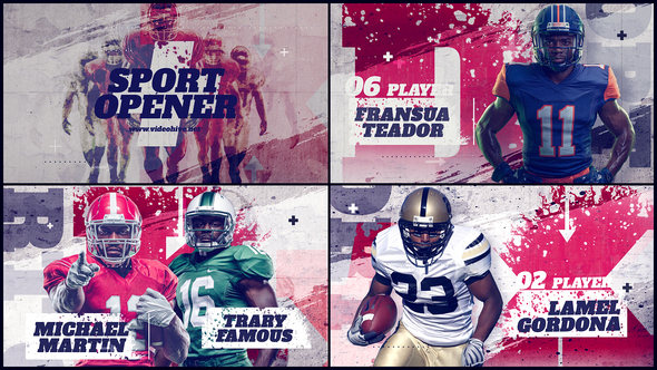 Sport Player Intro Openers template preview
