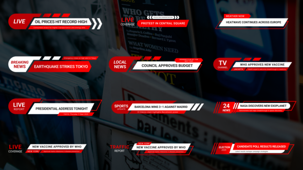 News Lower Thirds Elements template preview