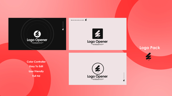 Minimal Logo Opener Pack - Fast Logo Reveals Logo Stings template preview