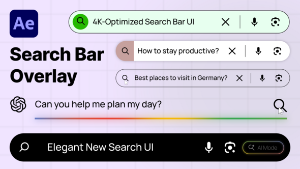 Search Bars Elements template preview