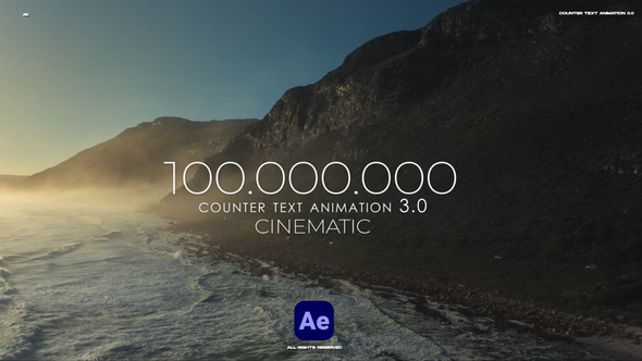 Counter Text Animation 3.0 Logo Stings template preview