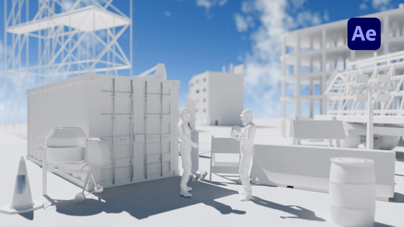 3D Construction Logo Reveal broadcast-packages template preview