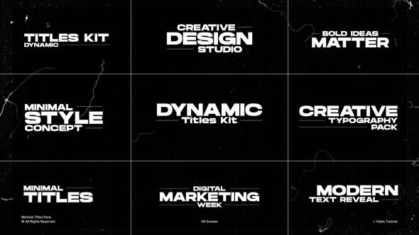 Minimal Titles Pack | After Effects Titles template preview
